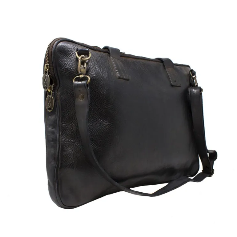 Teczka skórzana na laptopa z kieszenią z przodu "Lipnica"