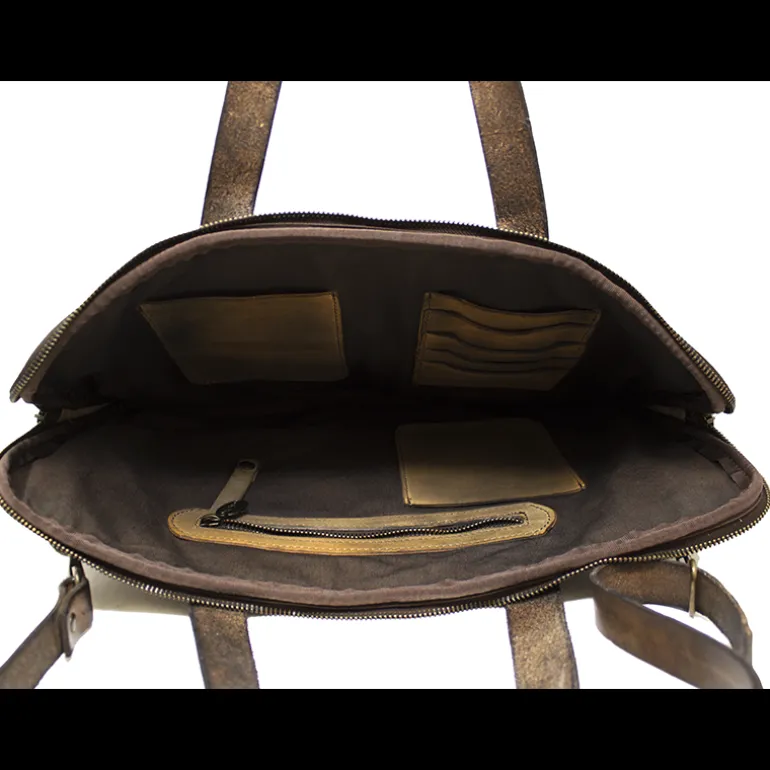 Teczka skórzana na laptopa z kieszenią z przodu "Lipnica"