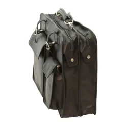 Teczka z uchwytami na parasole z licowej skóry cielęcej "Olsztyn" CZARNY