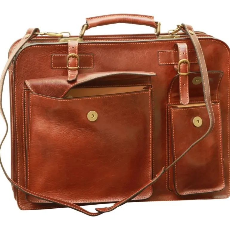 Teczka z uchwytami na parasole z licowej skóry cielęcej "Olsztyn"