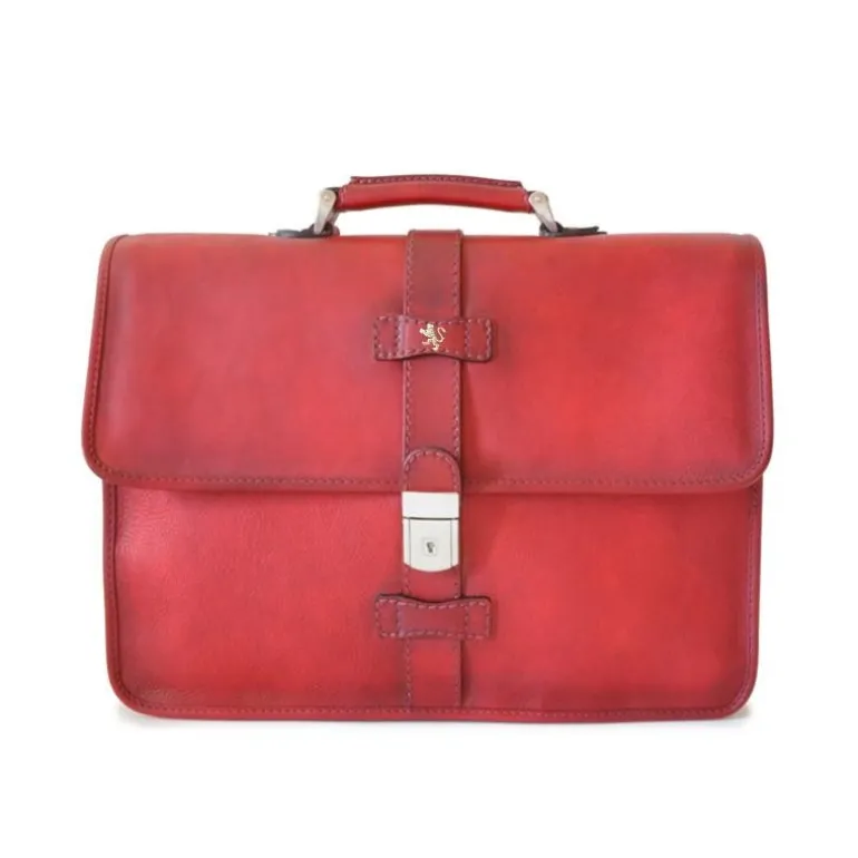 Teczka z włoskiej skóry garbowanej roślinnie "Pratomagno" B459