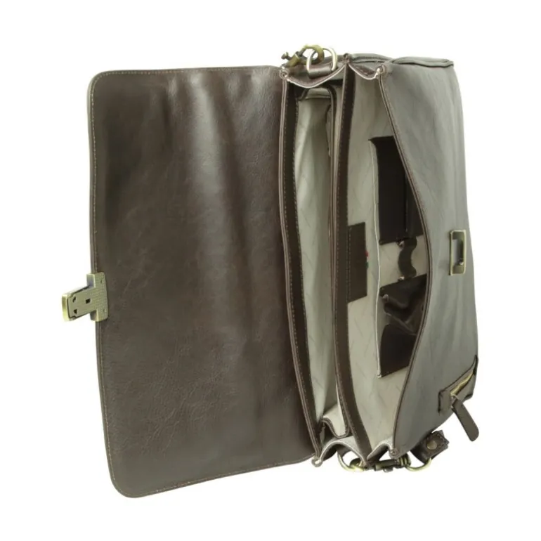 Teczka ze skóry 100% made in italy garbowanej roślinnie "Łódź"