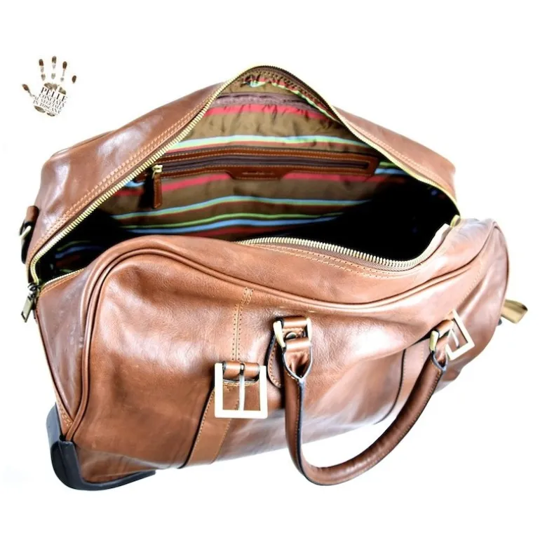 Torba podróżna skórzana na kółkach "Banfi"