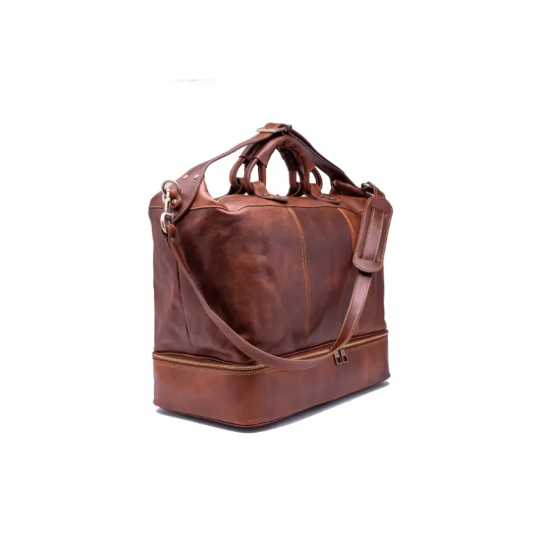 Torba weekendowa "Da Vinci" z prawdziwej skóry garbowanej roślinnie