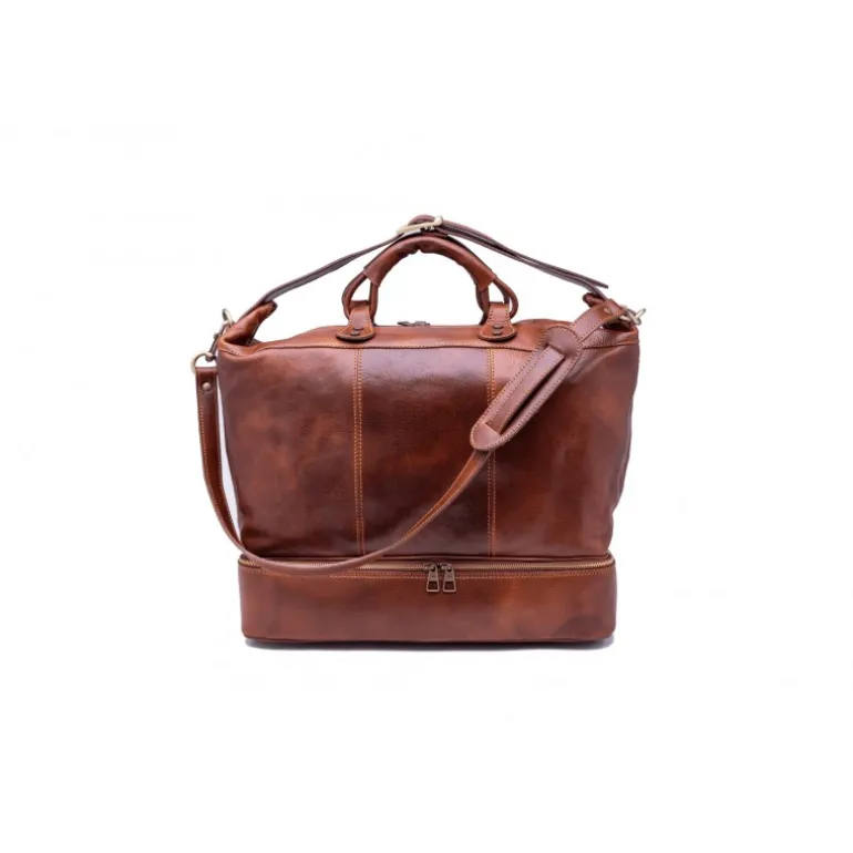 Torba weekendowa "Da Vinci" z prawdziwej skóry garbowanej roślinnie