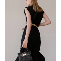 Torebka damska skórzana wzorem imitującym skórę krokodyla. "Lucignano" K280/20