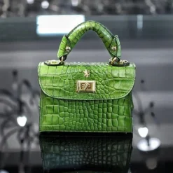 Torebka damska skórzana wzorem imitującym skórę krokodyla. "Lucignano" K280/20