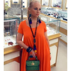 Torebka damska skórzana wzorem imitującym skórę krokodyla. "Lucignano" K280/20