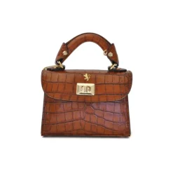 Torebka damska skórzana wzorem imitującym skórę krokodyla. "Lucignano" K280/20