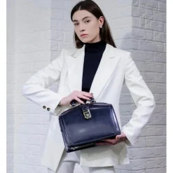 Torebka Damska z włoskiej ze szlachetnej skóry garbowanej roślinnie. "Miss Brunelleschi" B120/29