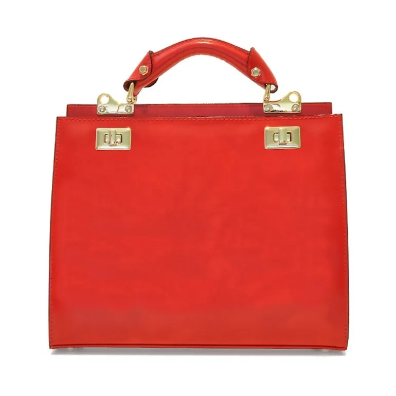 Torebka skórzana ze zwierzęcymi wstawkami z przodu i z tyłu "Anna Maria Luisa de' Medici"