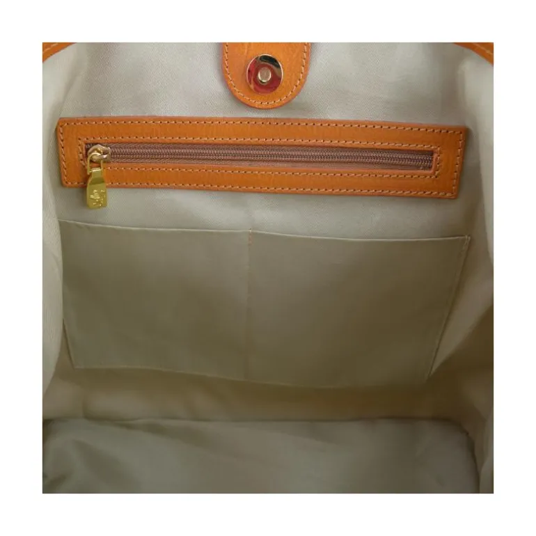 Torebka ze skóry i naturalnej słomy z subtelnym wzorem "Vetulonia" SUM