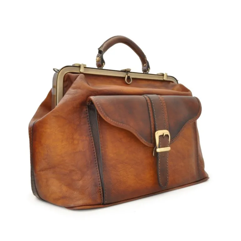 Weekendowa torba Damska z włoskiej skóry garbowanej roślinnie "Mary Poppins"