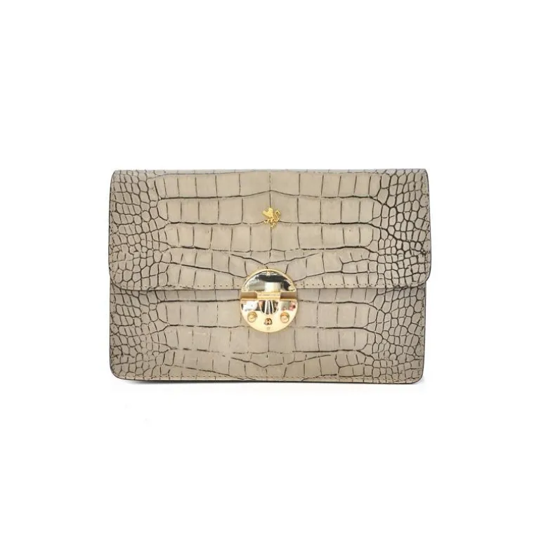 Wieczorowa kopertówka damska ze skóry z łańcuszkiem "Lucrezia de' Medici"