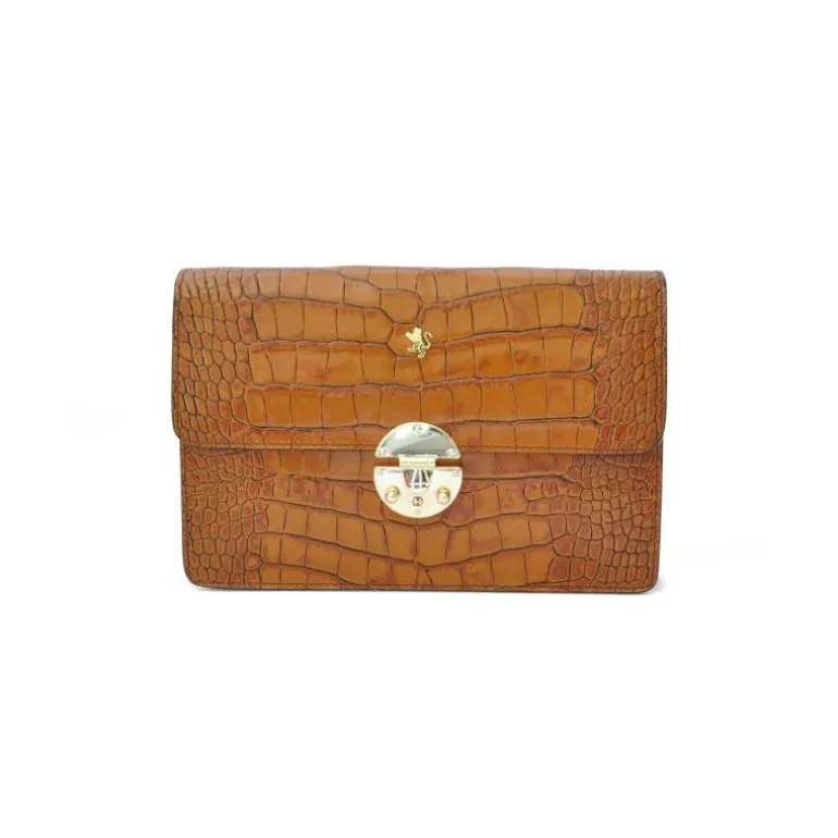 Wieczorowa kopertówka damska ze skóry z łańcuszkiem "Lucrezia de' Medici"