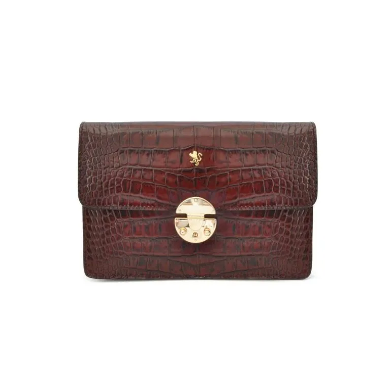 Wieczorowa kopertówka damska ze skóry z łańcuszkiem "Lucrezia de' Medici"