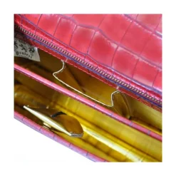 Wieczorowa kopertówka damska ze skóry z łańcuszkiem "Lucrezia de' Medici"