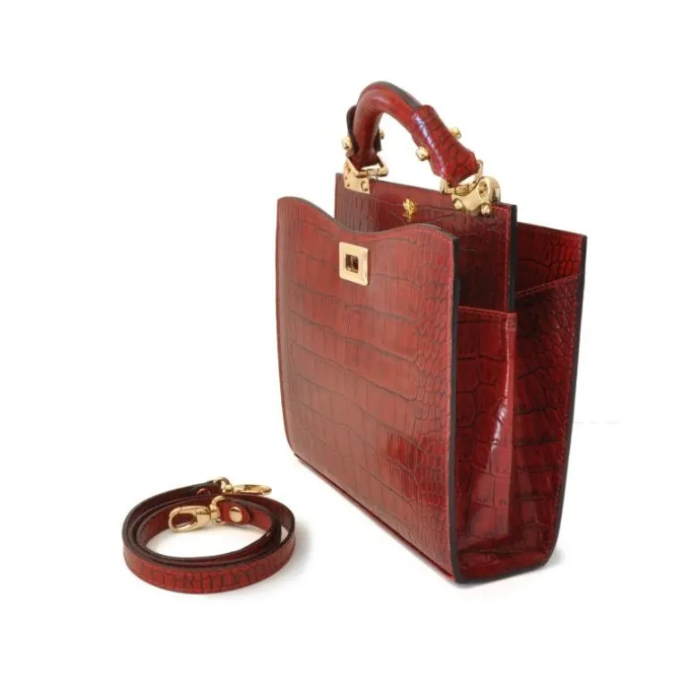 Zgrabna i praktyczna torebka damska skórzana. "Anna Maria Luisa de' Medici"