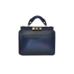 Zgrabna, wspaniale zaprojektowana skórzana torebka  "Vittoria Colonna" R153